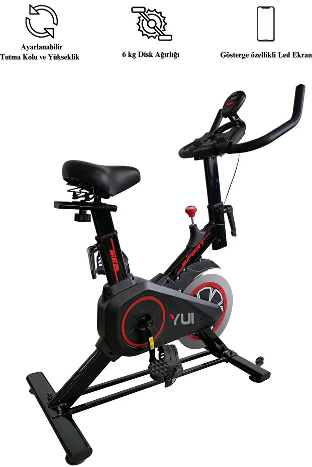 Yui XV15 Esential Profesyonel Spinning Bike Kondisyon Bisikleti Ve Kondisyon Aleti Siyah